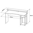 Ver imagem 3 de Mesa para Computador Gamer Espaço para 2 Monitores e Cpu Preto/azul