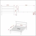 Ver imagem 6 de Cama De Casal Para Colchão 138 X 188 Cm Cr35009 Nogal/Branca