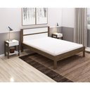 Ver imagem 2 de Cama De Casal Para Colchão 138 X 188 Cm Cr35009 Nogal/Branca