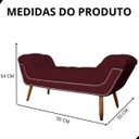 Ver imagem 6 de Recamier Sofá Divã Namoradeira Sienna 90cm Solteiro Suede