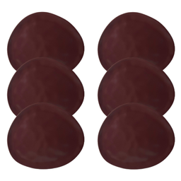 Kit Prato Raso Runas Marsala Cerâmica - 6 Peças - 1