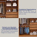 Ver imagem 4 de Guarda Roupa Lia 2 Portas Correr com Espelhos Pés MDF