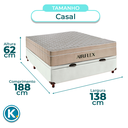 Ver imagem 2 de Kit Cama Box Bau e Colchão Molas Ensacadas Casal Airflex Branco