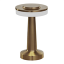 Ver imagem 1 de Luminária Abajur Mesa Led Pharos Dimerizável S/ Fio Recarregável Ouro Taschibra