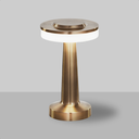 Ver imagem 4 de Luminária Abajur Mesa Led Pharos Dimerizável S/ Fio Recarregável Ouro Taschibra
