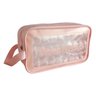 Necessaire de Pvc Média Organizador de Malas de Viagem com Zíper:rosa - 1