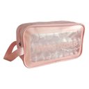 Ver imagem 1 de Necessaire de Pvc Média Organizador de Malas de Viagem com Zíper:rosa