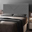 Ver imagem 3 de Cabeceira Cama Box Casal King Size Viena 195cm Cinza