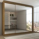Ver imagem 1 de Guarda-roupa Casal Luiza 3 Portas de Correr 4 Gavetas Espelhado - Panorama Móveis