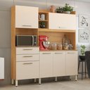 Ver imagem 4 de Kit Cozinha Select 6 Portas 2 Gavetas MDP Cinamon e Off White Demóbile