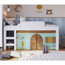 Ver imagem 1 de Cama Infantil Protetor e Cortina Alegria Meu Fofinho . Branco