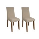 Ver imagem 1 de Kit 2 Cadeiras de Cozinha Milena 2 Un Savana-nature/suede Nude Bege - Cimol