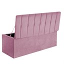 Ver imagem 2 de Calçadeira Baú Recamier Solteiro 90CM Kiara Courino Rosa - D A DECOR