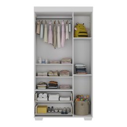 Guarda-roupas Infantil Flex 3 Portas e 2 Gavetas Algodão Doce Multimóveis Mp4245 Branco - 4