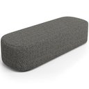 Ver mais imagens de Cabeceira Cama Box Casal 140cm Lanna com Puff Recamier Doha W01 Linho Mescla Chumbo - Lyam Decor