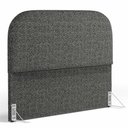 Ver imagem 7 de Cabeceira Cama Box Casal 140cm Lanna com Puff Recamier Doha W01 Linho Mescla Chumbo - Lyam Decor