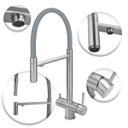 Ver imagem 3 de Torneira Cozinha Monocomando Saída para Filtro Inox Escovado