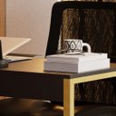 Ver imagem 2 de Avaliando Mesa Escrivaninha Industrial Desk 90 Color Pés de Ferro Preto Dourado