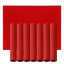 Ver imagem 1 de Jogo 8 Lugar Americano Retangular Mesa Pvc Vermelho Executivo 30x45cm em Casa Tem