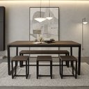 Ver imagem 1 de Conjunto Concept Mesa 180x90cm 1 Banco 3 Lugares 150cm e 3 Banquetas CabeCasa MadeiraOriginals