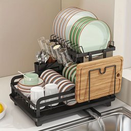 Escorredor de Louça Pia Bancada Prato Talheres Utensilios Copo Cozinha Resistente Multiuso Limpeza - 2