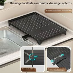 Escorredor de Louça Pia Bancada Prato Talheres Utensilios Copo Cozinha Resistente Multiuso Limpeza - 6