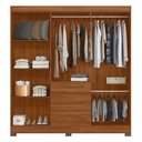 Ver imagem 3 de Guarda-roupa Casal Ópera 6 Portas 4 Gavetas com Espelho Nogueira Touch - Demóbile