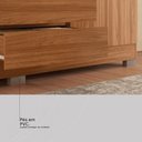 Ver imagem 6 de Guarda-roupa Casal Ópera 6 Portas 4 Gavetas com Espelho Nogueira Touch - Demóbile