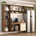 Ver imagem 3 de Armário de Cozinha Compacta Lua 4 Portas 2 Gavetas - Castanho/off White