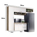 Ver imagem 6 de Armário de Cozinha Compacta Lua 4 Portas 2 Gavetas - Castanho/off White