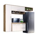 Ver imagem 1 de Armário de Cozinha Compacta Lua 4 Portas 2 Gavetas - Castanho/off White