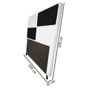 Ver imagem 2 de Cabeceira Estofada Tóquio 195 cm Para Cama Box Quarto King Size MV Sintético Branco Suede Preto