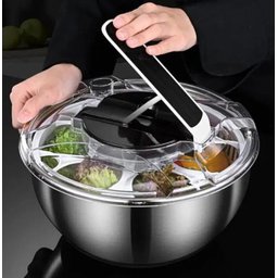 Secador Centrifuga Lavadora Salada Cozinha Secadora Legumes Verduras Aço Inox - 2