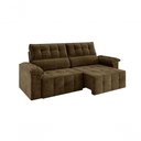 Ver imagem 2 de Sofá Santiago 2,20m Retrátil/reclinável Suede Marrom - Xflex Sofás