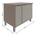 Ver imagem 4 de Balcão Armário Gaveta Porta Temperos Condimentos 1 Prateleira Cozinha Multiuso Marrom Escuro