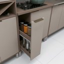 Ver imagem 2 de Balcão Armário Gaveta Porta Temperos Condimentos 1 Prateleira Cozinha Multiuso Marrom Escuro