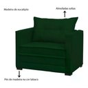 Ver imagem 5 de Poltrona Cama Londres Suede Verde Dmonegatto Suede Verde