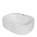 Ver imagem 4 de Cuba de Apoio para Banheiro 37x33cm Jaspe Sintético Branca Moderna Lavabo