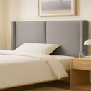 Ver imagem 5 de Cabeceira Cama King 210cm Estofada Linho ou Veludo Editável Cor:linho Moderno Cinza