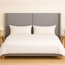 Ver imagem 1 de Cabeceira Cama King 210cm Estofada Linho ou Veludo Editável Cor:linho Moderno Cinza