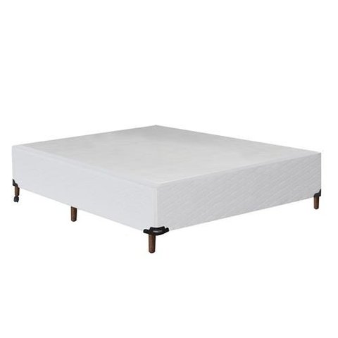 Cama(Box Casal+Colchão Mola) 138×188×26 Sintético Branco