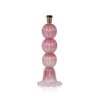Abajur Murano Três Esferas Rosa Chiclete C/ Ouro - 4