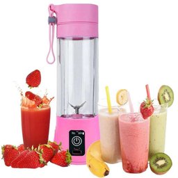 Mini Liquidificador Portátil Usb Recarregável Mixer (Rosa) - 1