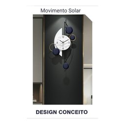 Relógio De Parede 3d Metal Solar Design Europeu Luxuoso 79cm - 6