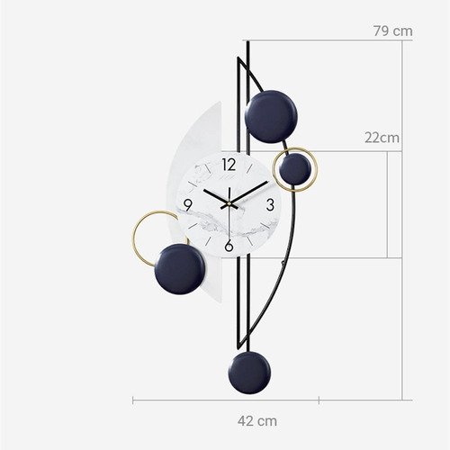 Relógio De Parede 3d Metal Solar Design Europeu Luxuoso 79cm - 9