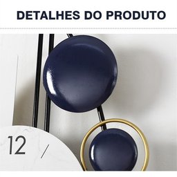 Relógio De Parede 3d Metal Solar Design Europeu Luxuoso 79cm - 3