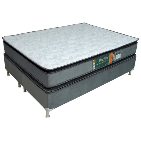Conjunto Box Completo King Becflex Titan Diamond Pillow 1,93 X 2,03 X 0,54 (cama Box + Colchão)