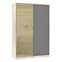 Ver imagem 1 de Guarda-roupa Solteiro Luciane 2 Portas 3 Gavetas Prime Plus 159 Cm com Espelho Reflecta