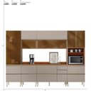 Ver imagem 7 de Cozinha Modulada Proença 6 Peças com Paneleiro 1 Forno e Aéreo 120cm Nogueira Touch/nude Prime Tx