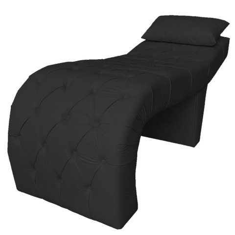 Maca Estética Capitonê Inclinada Corino Slk Decor Opala com Almofada Preto